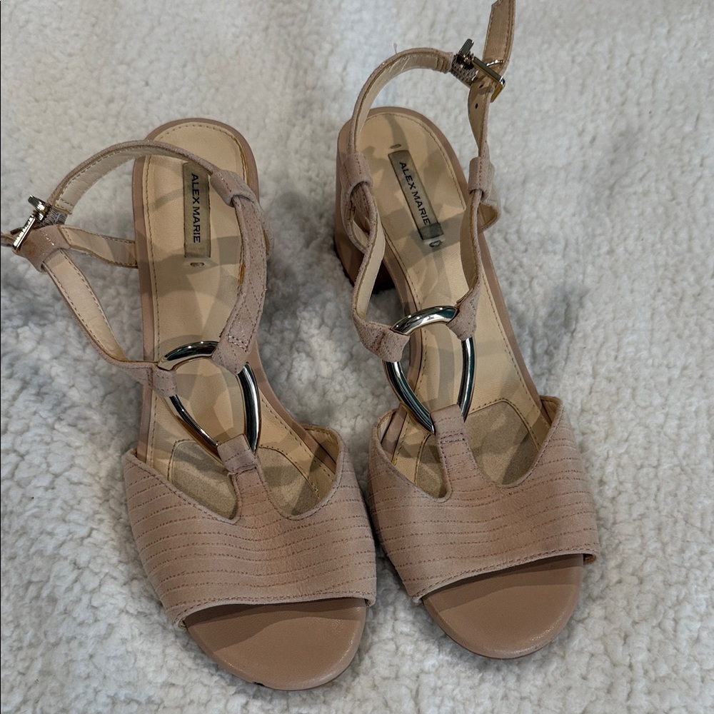 Alex Marie Beige Strappy Sandals